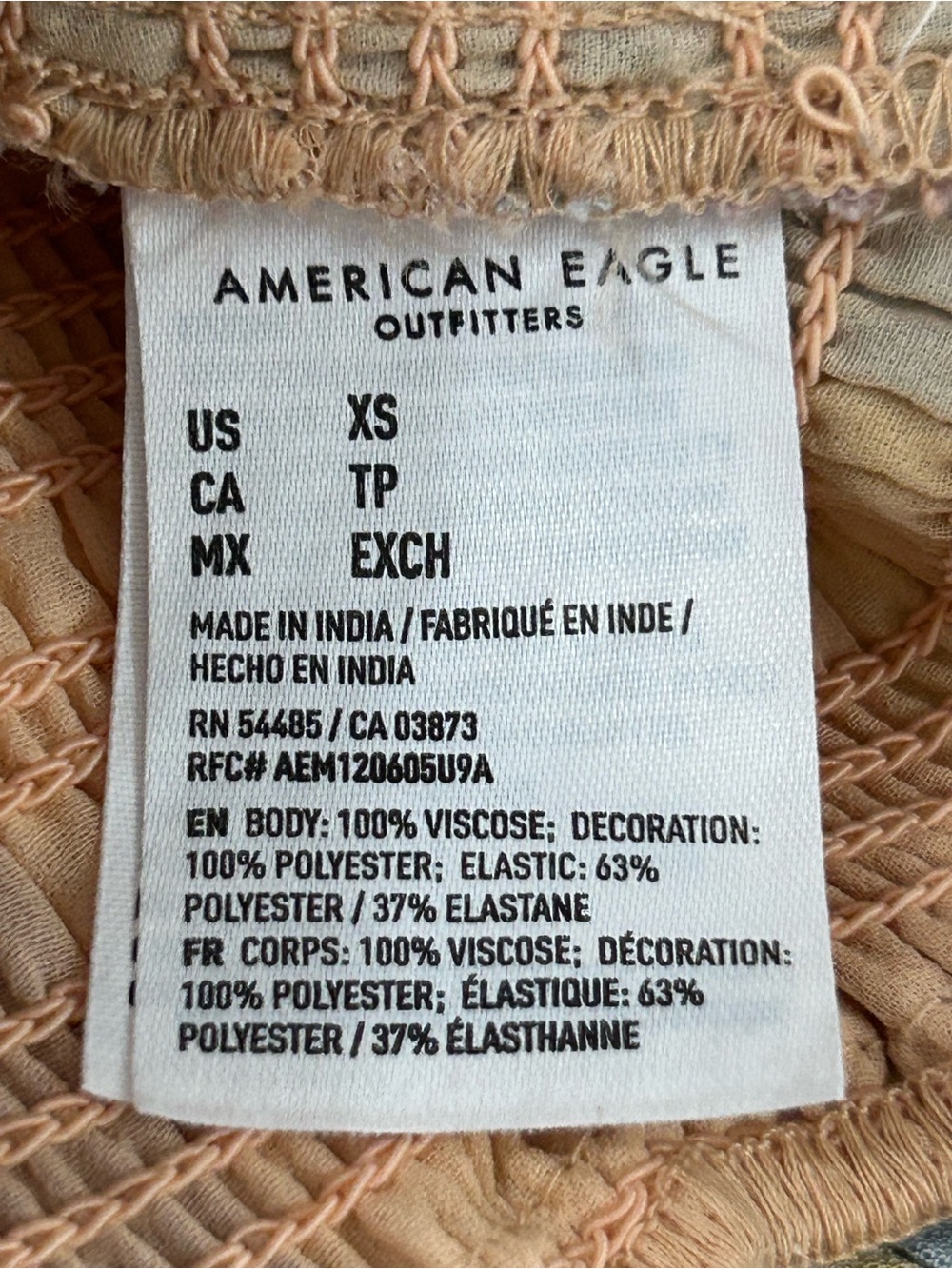 American Eagle Smocked Striped Rainbow Pastel Dress Size XS - Picture 10 of 10
